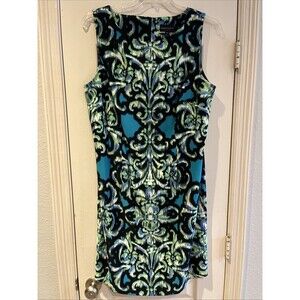 Connected Apparel Dress 16W Tropical Floral Sleeveless Summer Resort Casual